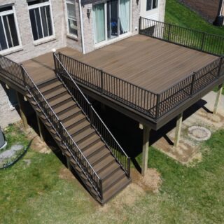 Trex Naturals Westbury aluminum railing.