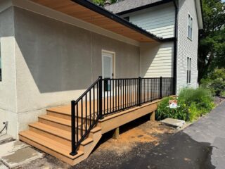 Timbertech decking with Westbury aluminum railing.